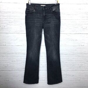 Warp + Weft Women's Faded Black Jeans PDX Portland Boot Cut size 10 length 32"